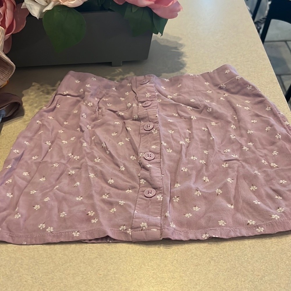 Purple skirt with flowers